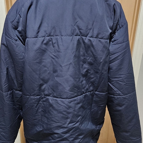 Oakley Quilted Men's Full Zip Warm Jacket Size 2XL Ocean Blue Zip Pockets GUC - Picture 3 of 5